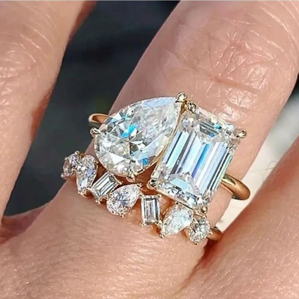 14k Diamond Wedding Ring Sz 6